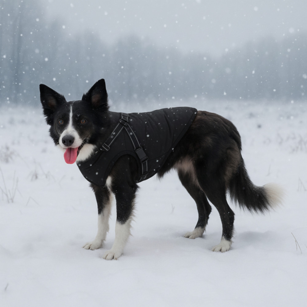 위드레오 강아지 하네스 패딩 소형견 중형견 겨울옷 오렌지, XS