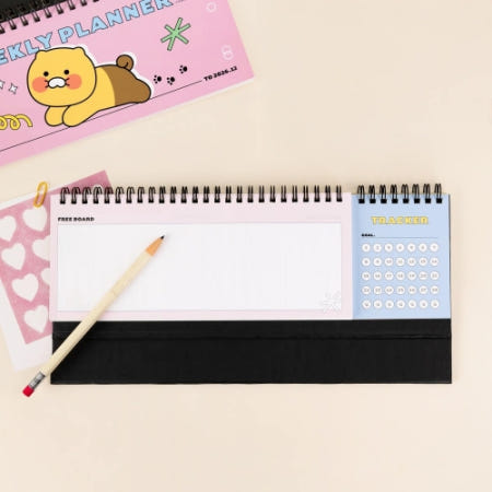 [고마음샵] 카카오 2026 위클리 플래너 트윈 날짜형 핑크 다이어리 업무다이어리 기업다이어리 직장다이어리 위클릴플래너