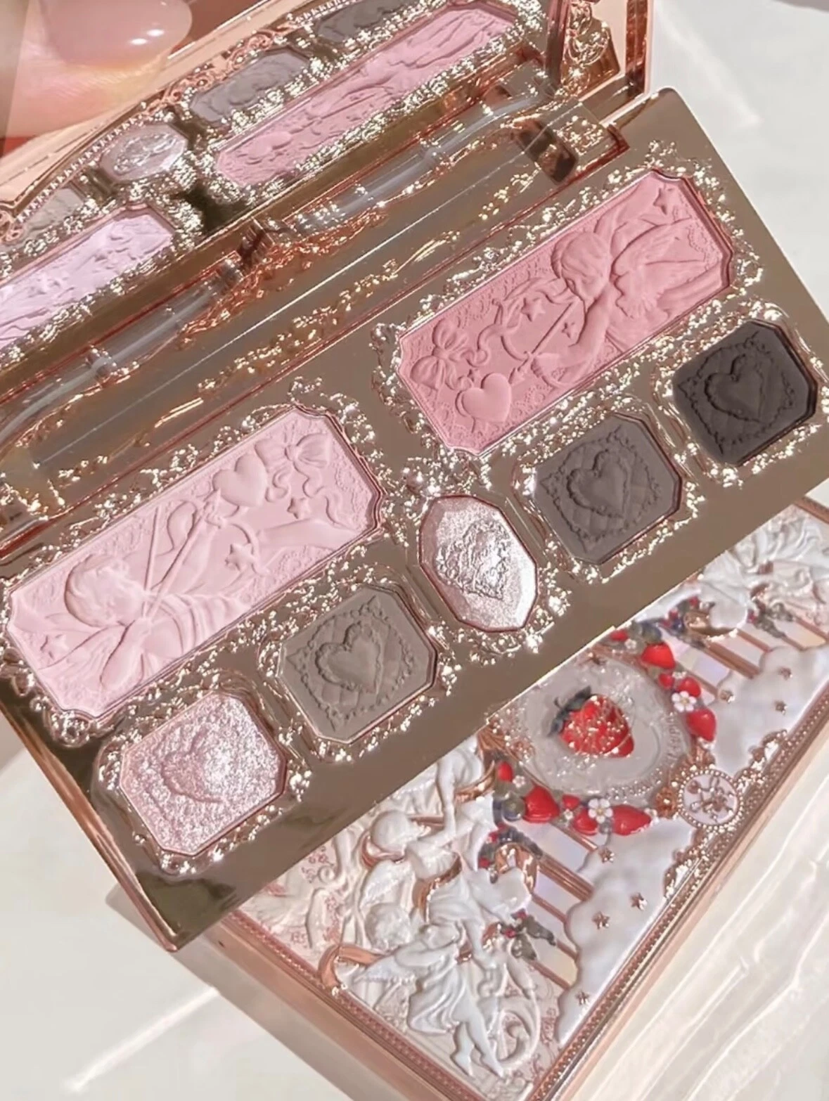 플라워노즈 스트로베리 큐피드 섀도우 팔레트 flowerknows palette - 상세 이미지 3