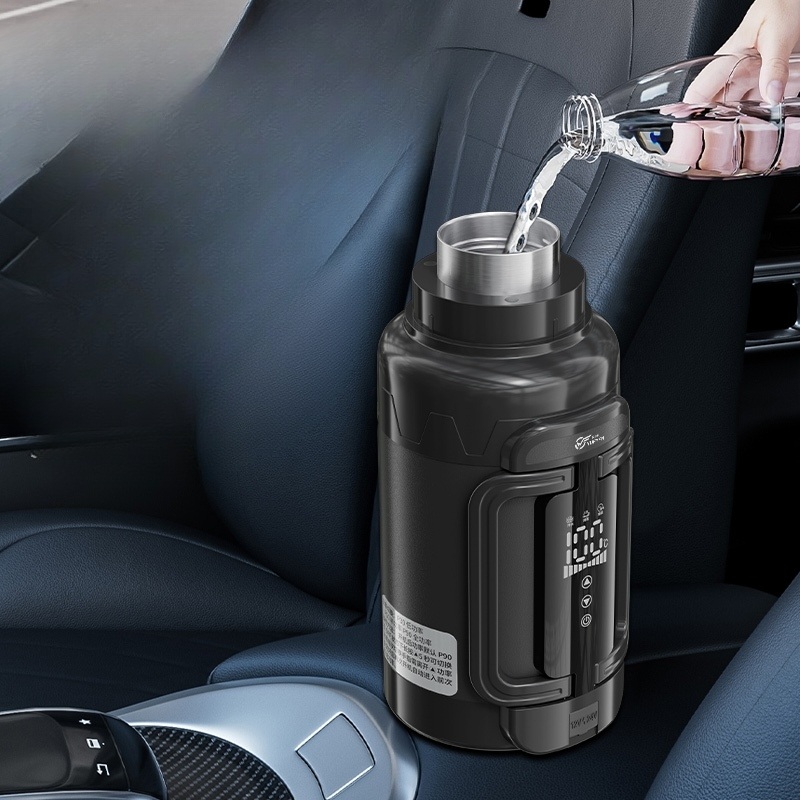 차량용커피포트 모닝업 카포트 1.5L 12V 24V 범용 터치 온도조절 대용량 전기온수포트 - 상세 이미지 2