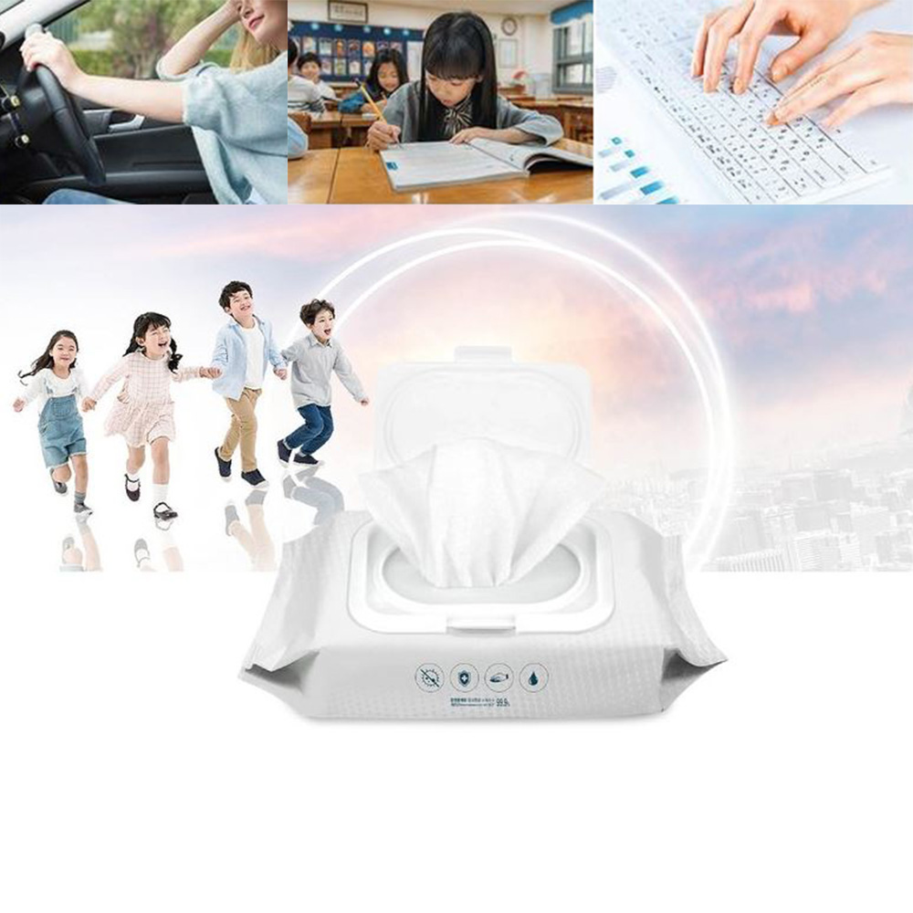 살균 소독 티슈 8개입 휴대용 알콜 엠보싱 위생 닦이 - 상품 이미지