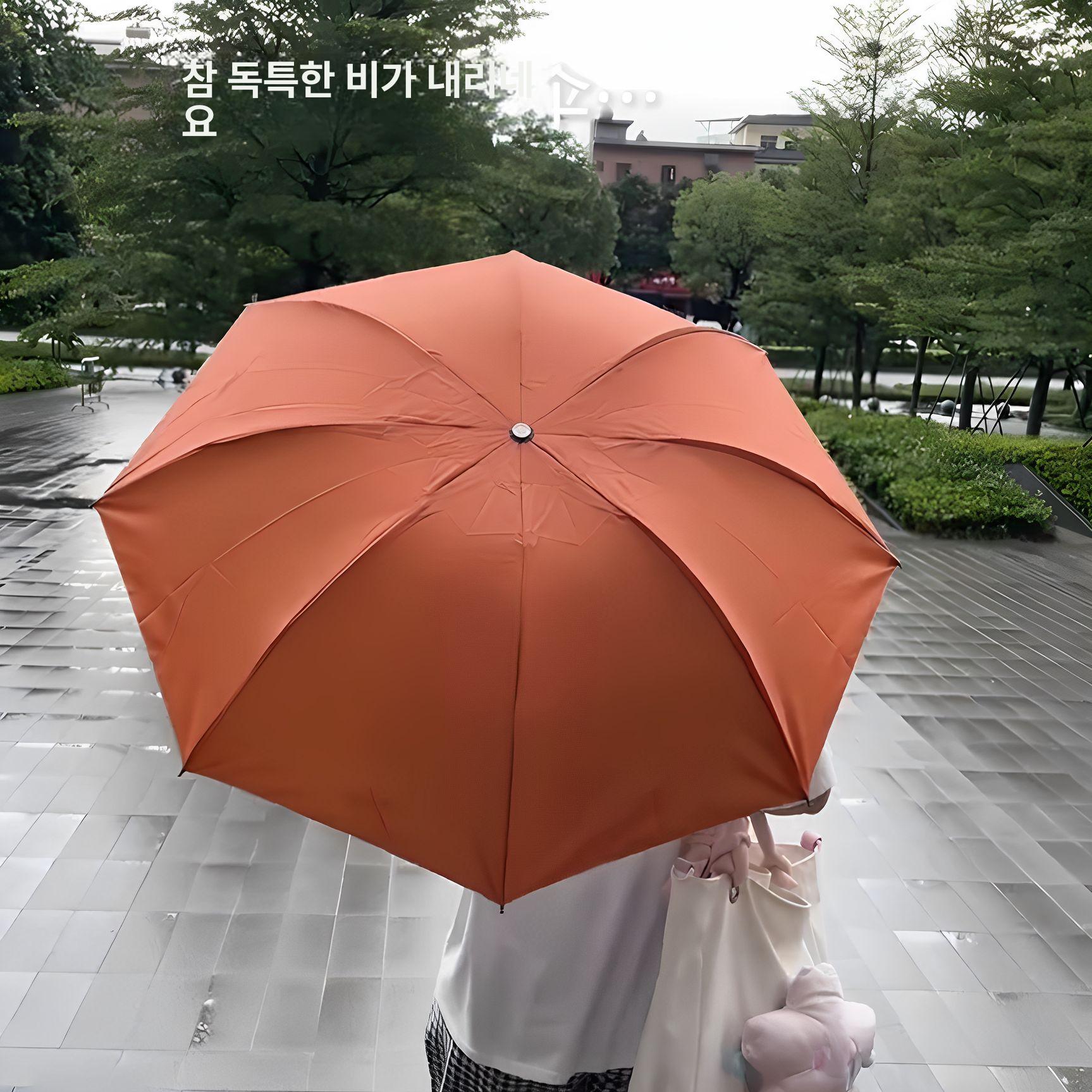 귀여운 장우산 접이식 두꺼운 자외선차단 캐릭터 우산 하찮은 당근 인조 당근 우산 - 상세 이미지 4