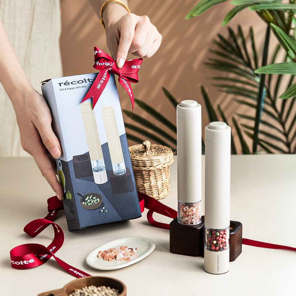 레꼴뜨 솔트 페퍼 전동 그라인더 자동 소금 후추그라인더 페퍼밀 통후추 2개 1세트 제품 이미지
