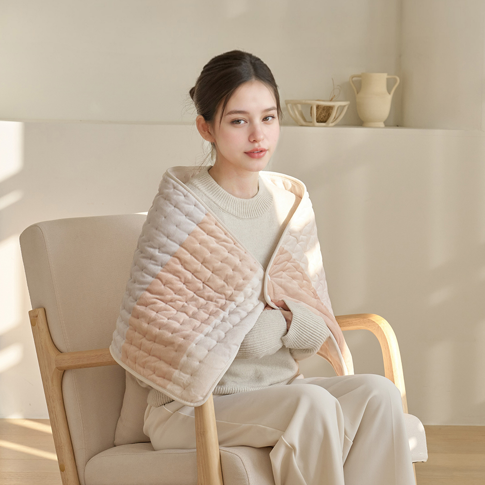 프롬비 닥터슬로우 와이드형 전기방석 허리 어깨 복부 전기찜질기 FD224 허니베이지