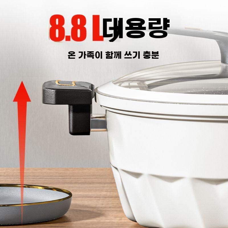 저압 냄비 미압 압력솥 다기능 인덕션 쿠커 찜기 찜솥 32CM 흰색 냄비 - 상세 이미지 3