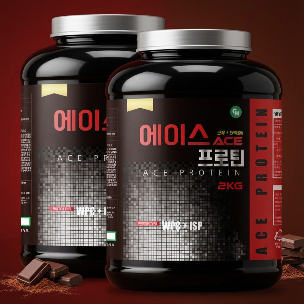 에이스프로틴 단백질 보충제 쉐이크, 농축 유청 WPC 헬스보충제 프로틴 초코맛 1+1 - 상품 이미지