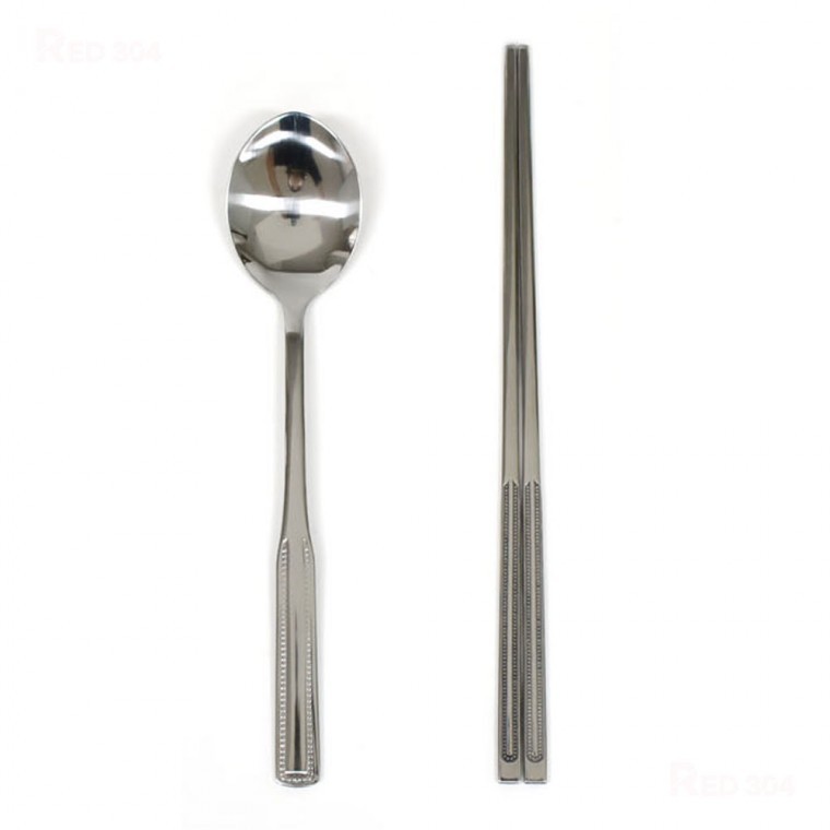 스텐 27종 24종 가정 업소 식당용 수저 숟가락 젓가락 20.2cm 23cm - 상품 이미지