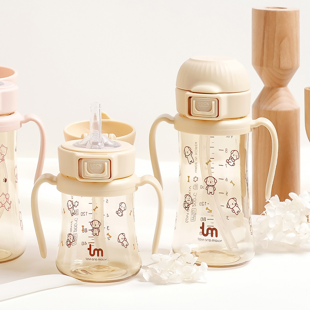 [토비앤몰리] 1+1 새지않는 어린이집 아기 유아 이유식 자기주도 빨대컵