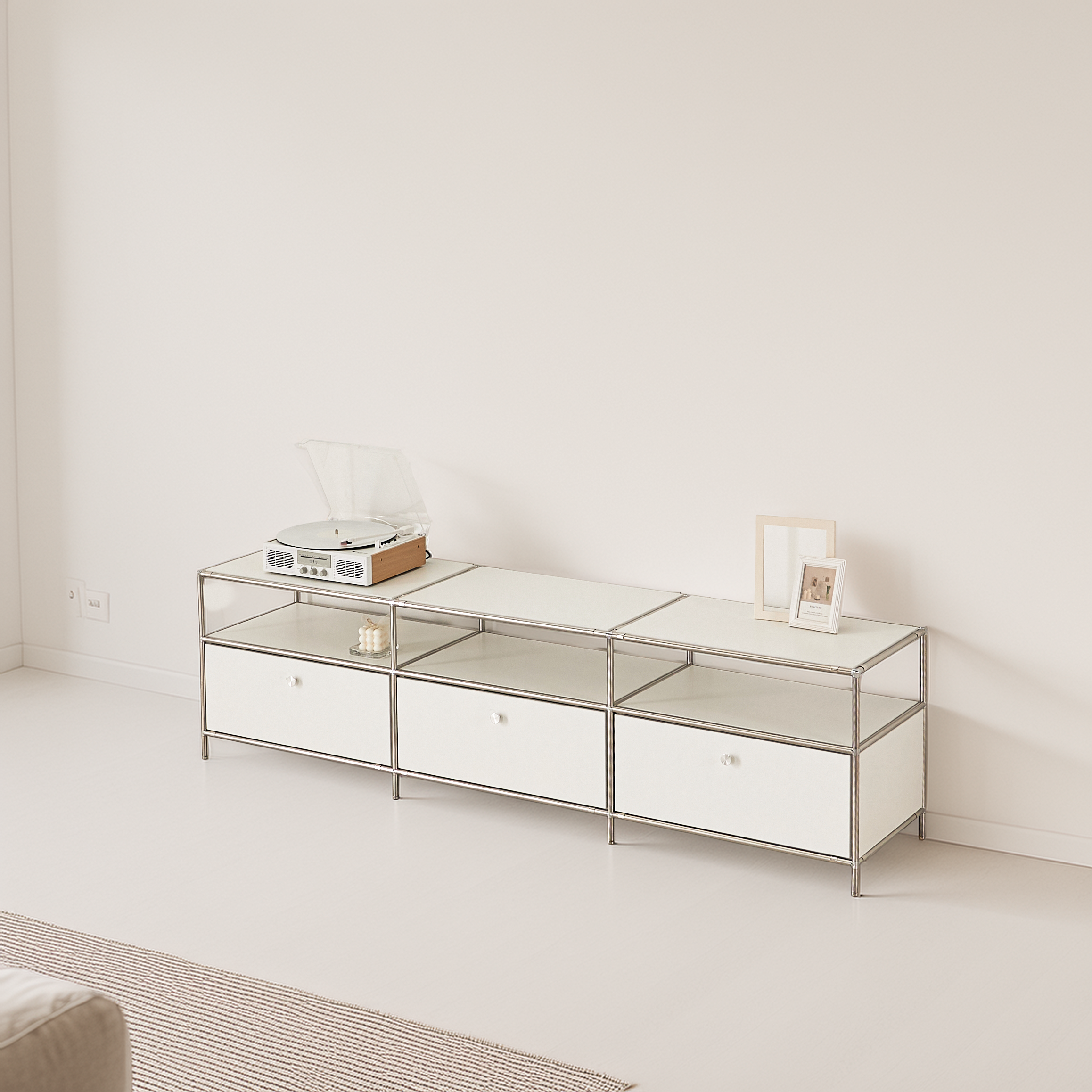 세라썸 미드센츄리 모듈 거실장 티비서랍장 tv장식장 낮은