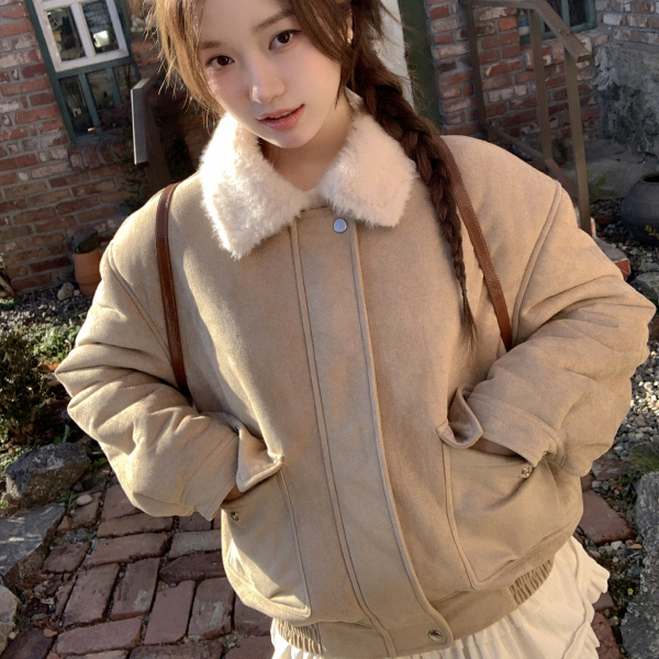 양털 스웨이드 무스탕 블루종 점퍼 jp749 - 메인 이미지
