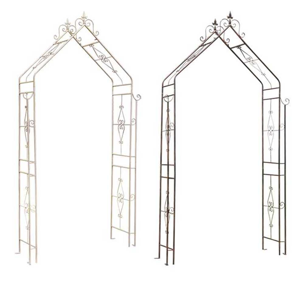 장미 아치 지지대 정원 입구 철제 조경 트렐리스 150cm- 화이트(받침대) - 상품 이미지