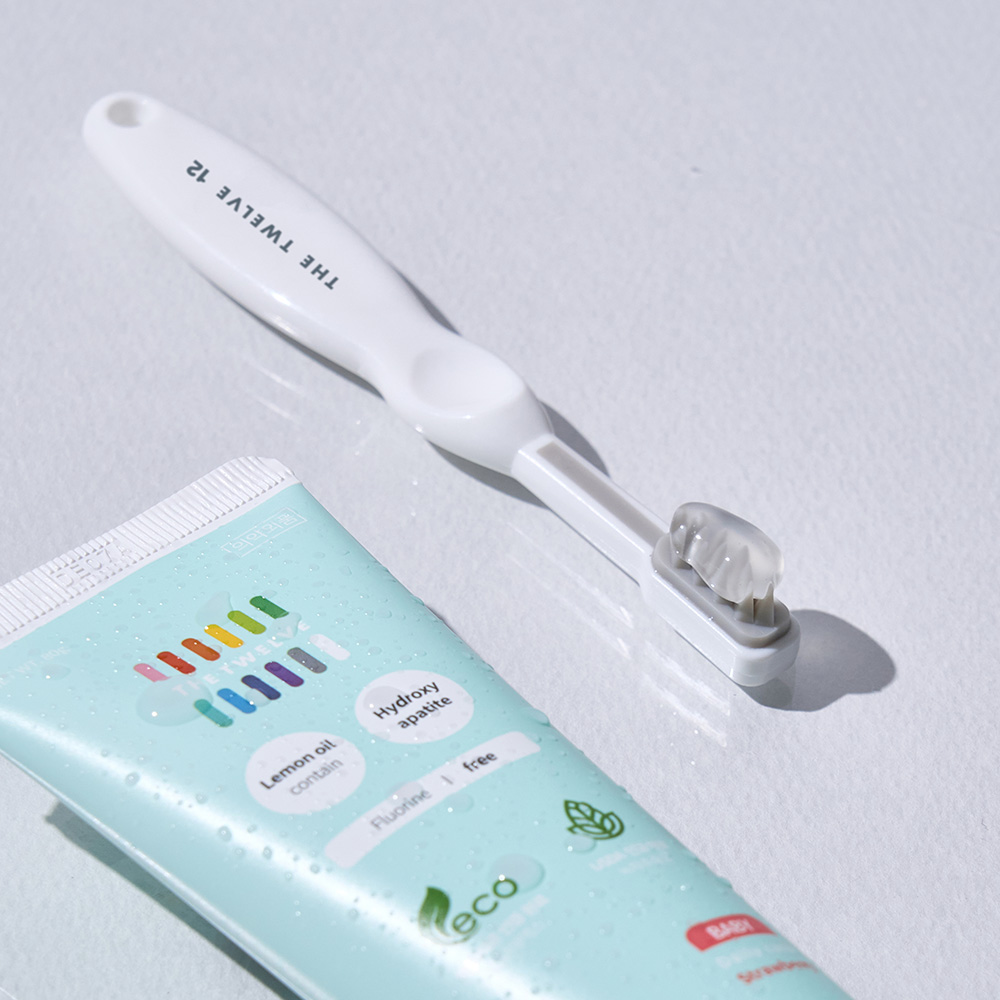 더트웰브 아기칫솔 2개입 1단계 실리콘 유아 돌아기 6개월