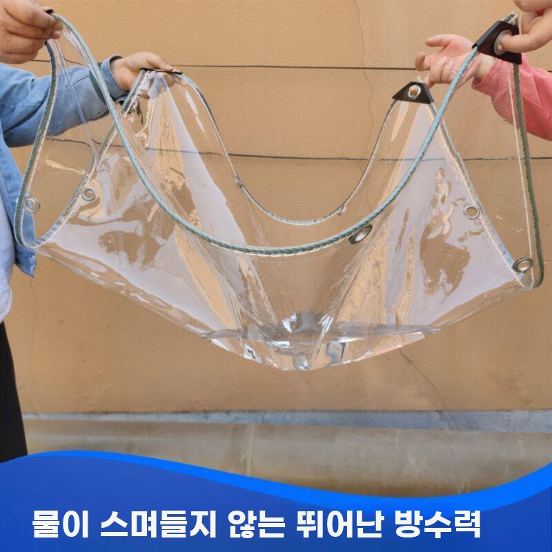 투명 방수 방풍 PVC 두꺼운 비가림 천막 발코니 커버 - 상세 이미지 4
