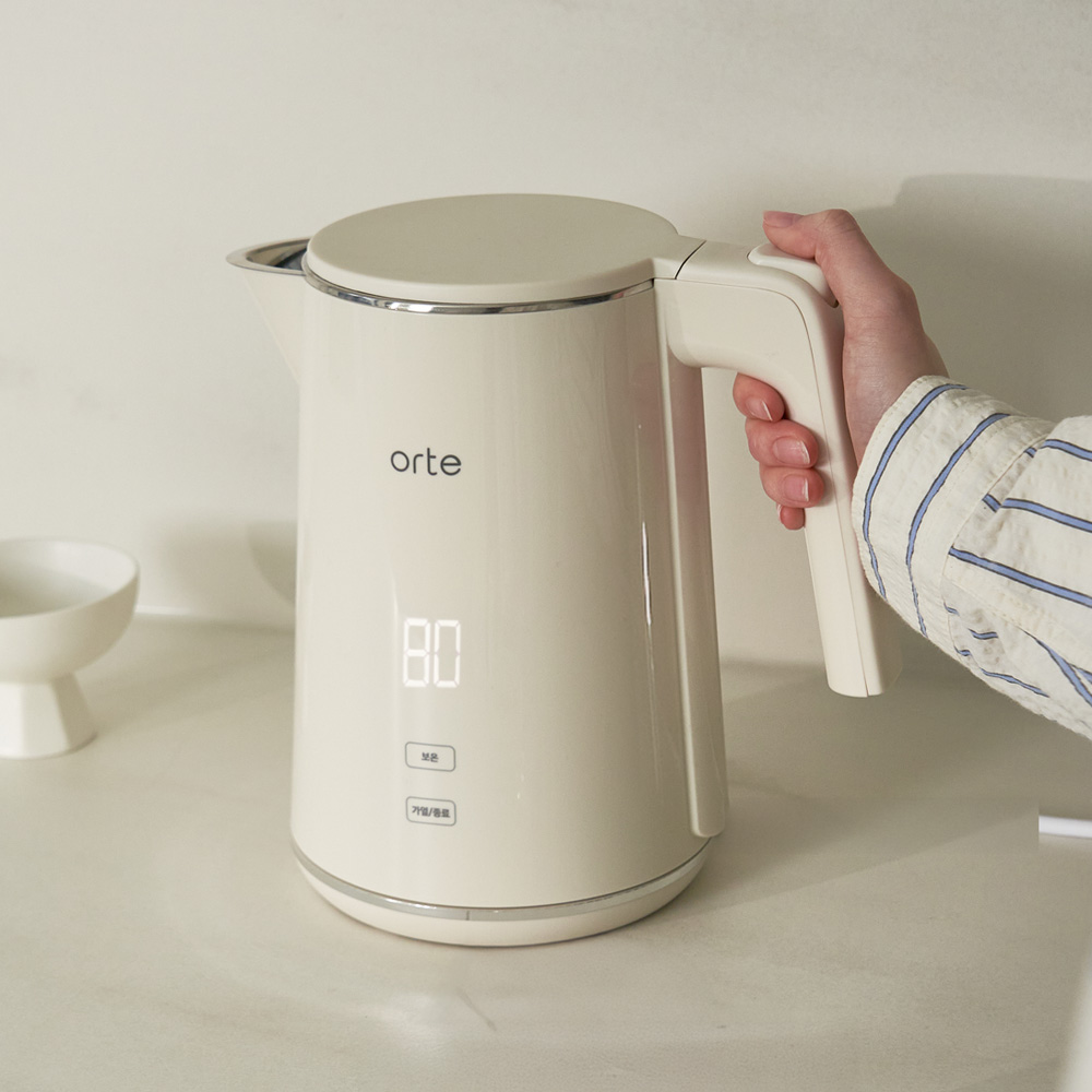 오르테 올스텐 스마트 전기포트 보온 분유 커피 온도조절 티 주전자 1L