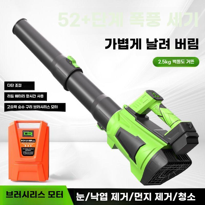 대용량 충전식 배낭형 송풍기 휴대용 낙엽 청소 폭풍 - 상세 이미지 2