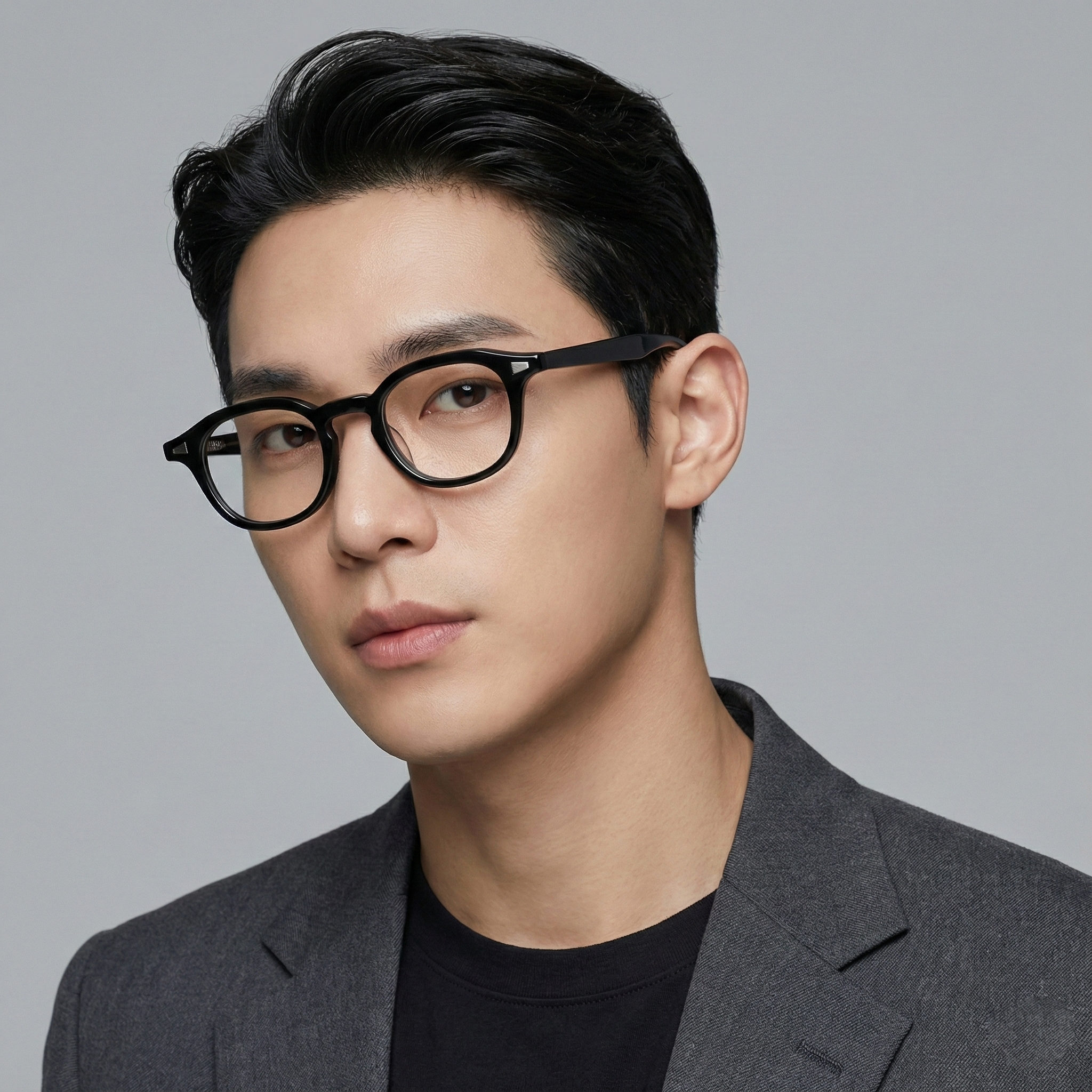 검정뿔테안경 남자 여자 투명 안경테 사각 라운드 블루라이트차단