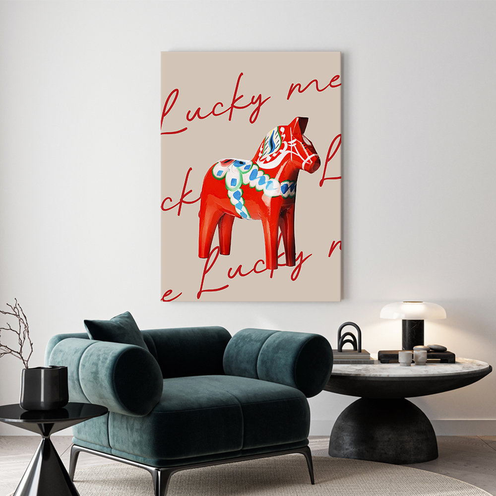 인테리어 말 그림 액자 붉은말 풍수 거실 캔버스 중소형 럭키 레드홀스