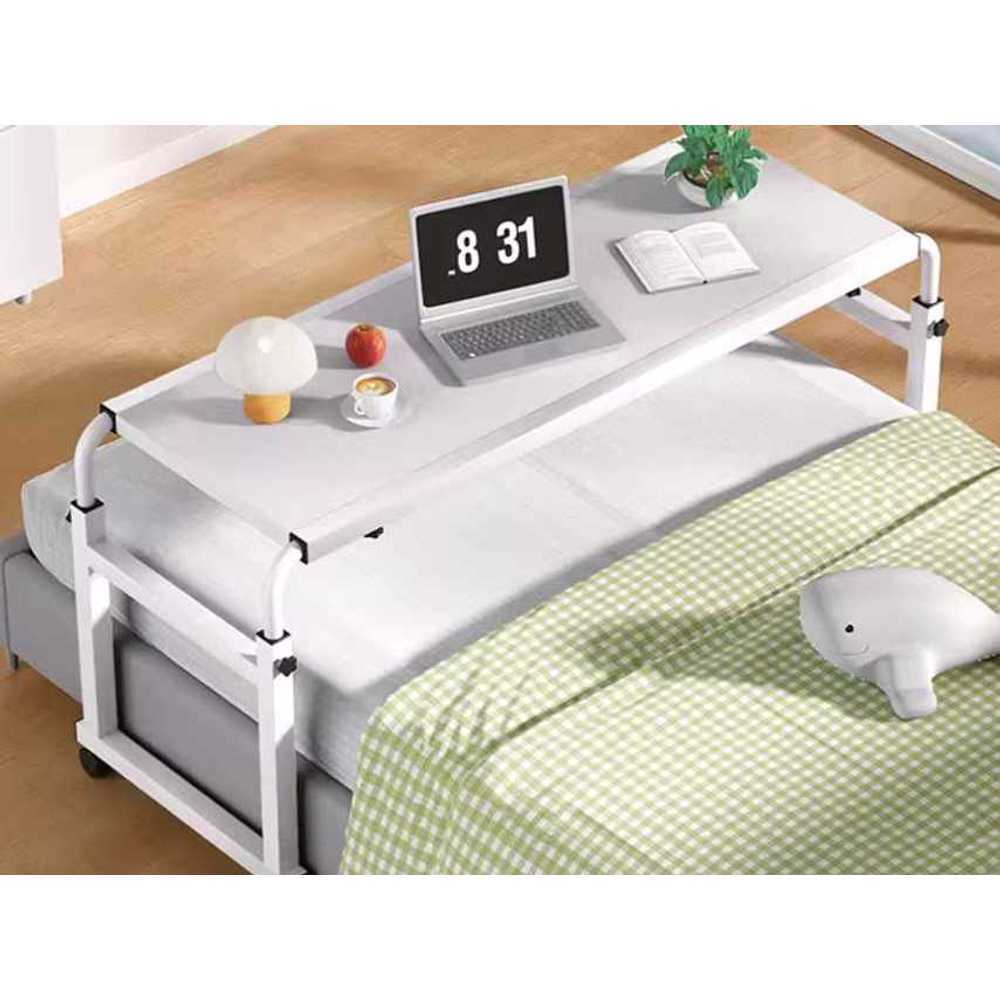 바퀴 달린 침대책상 이동식 침실 노트북 간이 테이블 120x45 - 상품 이미지
