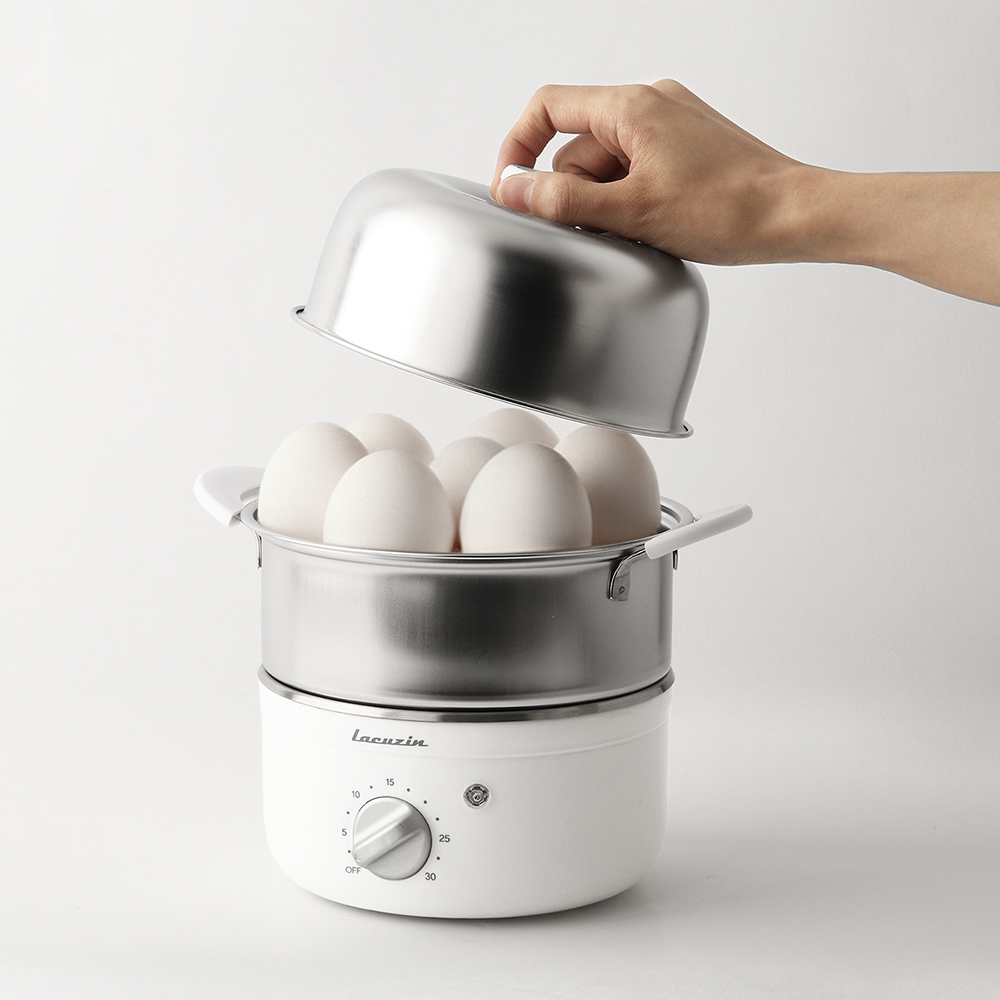라쿠진 올스텐 2단 계란찜기 전기찜기 에그쿠커 멀티스티머