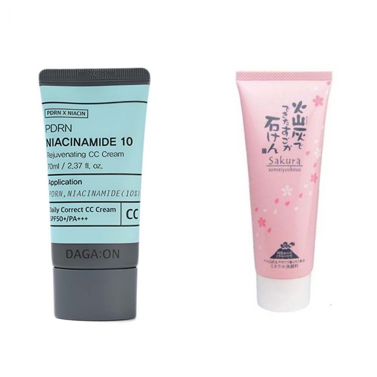 나이아신아마이드 10 톤업 씨씨 CC 크림 SPF50+ 사쿠라 폼 - 메인 이미지