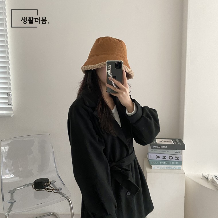 생활더봄 코듀로이 양면 여성 여자 겨울벙거지 방한용 털 버킷햇 모자 6 color - 메인 이미지
