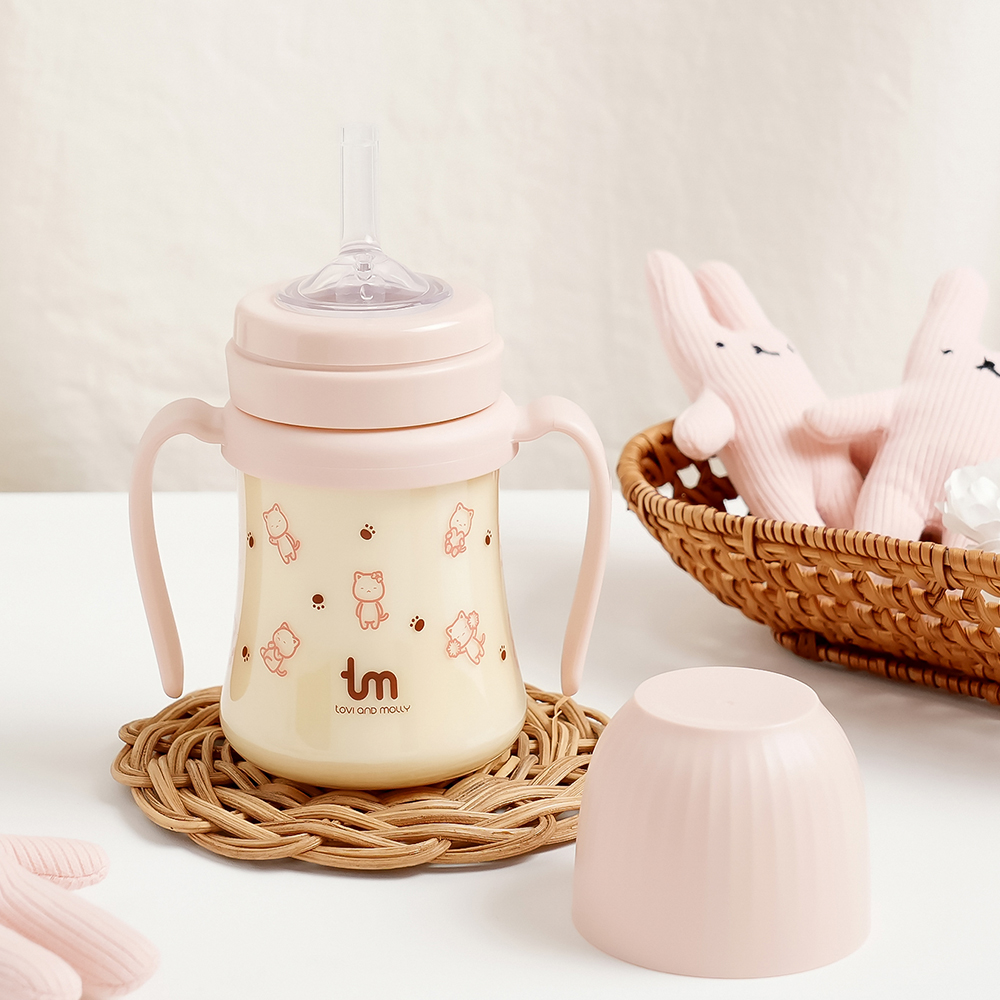 [토비앤몰리] 몰리 새지 않는 아기 유아 이유식 자기주도 빨대컵 180ml 280ml