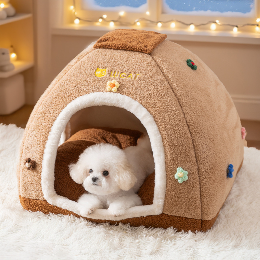 고양이 숨숨집 강아지 하우스 애견 동굴집 침대 텐트 곰돌이하우스 소형