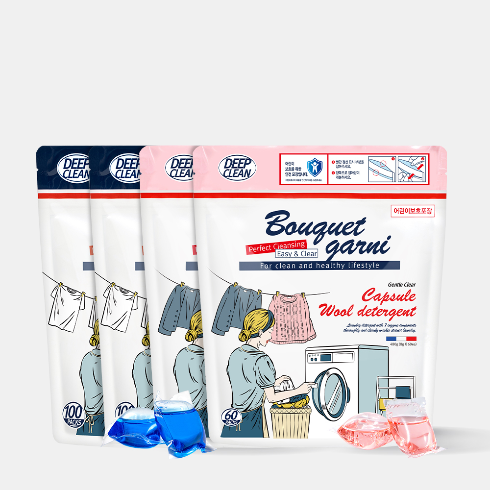 [320개입] 부케가르니 캡슐세제 100개입 2개 + 울세제 60개입 2개 제품 이미지