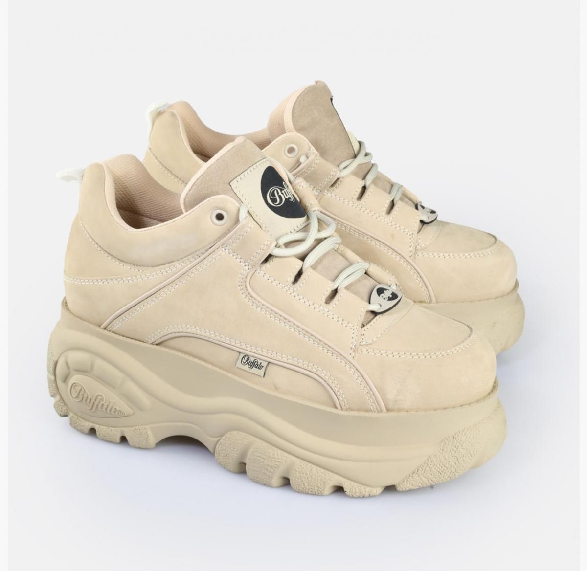버팔로 레트로 플랫폼 크림 레더 스니커즈 01844311 BRAUN/BEIGE - 상세 이미지 4