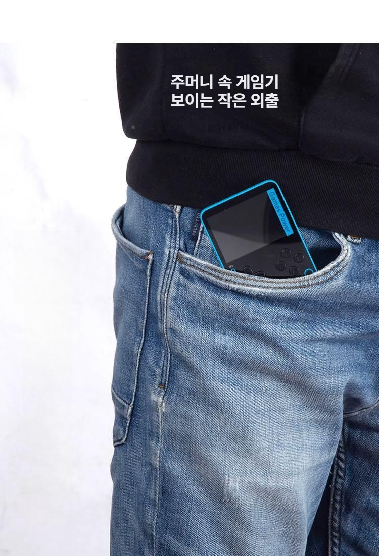 휴대용 미니 레트로 FC 포켓 오락기 자석 휴대폰 케이스 레드 - 상세 이미지 4
