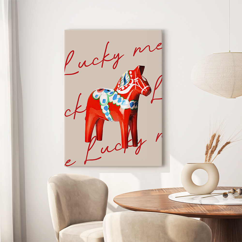 인테리어 말 그림 액자 붉은말 풍수 거실 캔버스 중소형 럭키 레드홀스