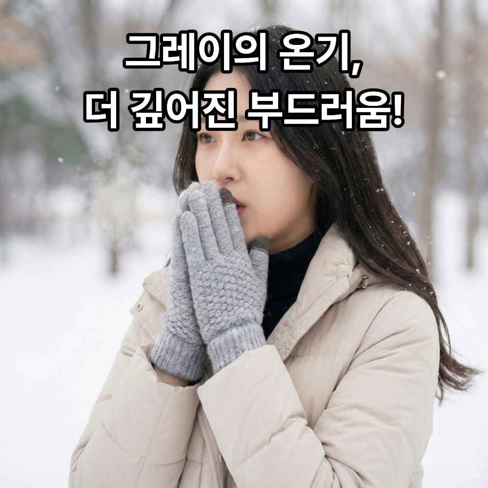 니트장갑 여자겨울니트장갑 방한 털 기모 스마트폰터치