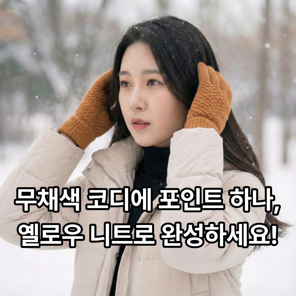 니트장갑 여자겨울니트장갑 방한 털 기모 스마트폰터치