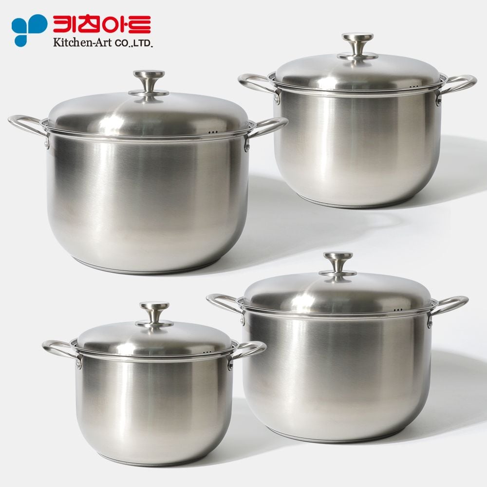 행주삶는 냄비 스텐 큰 국솥 업소용 육수통 다용도 인덕션 찜통 3종 - 상세 이미지 2