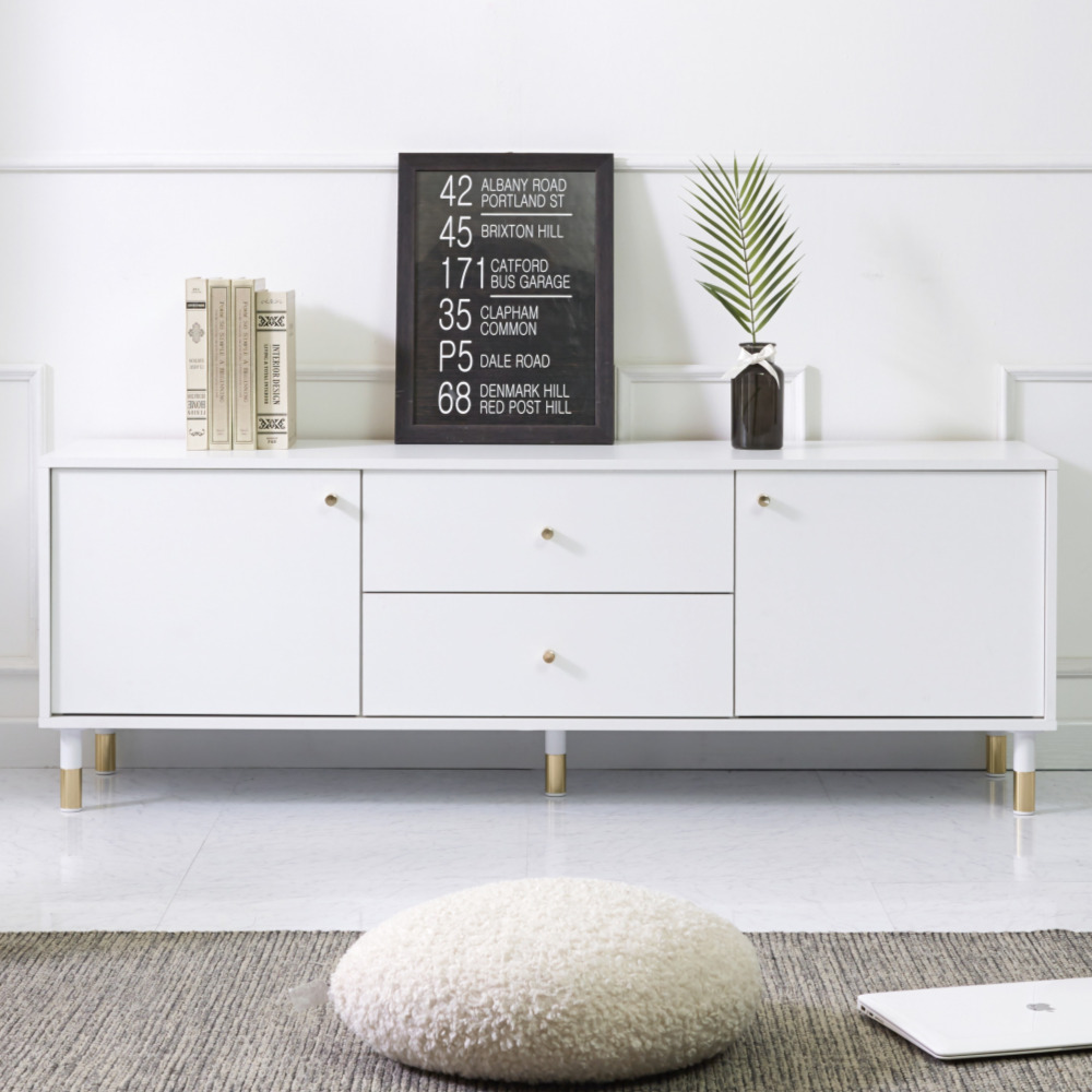 에어 높은tv장거실장 문갑 거실장1500 안방티비장 티브다이 1500x400x530mm, 화이트