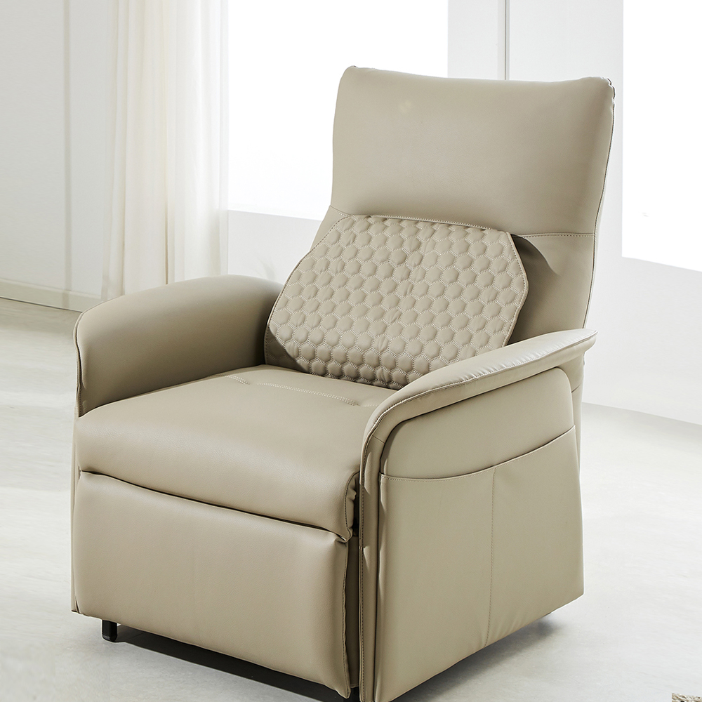 시에모 에어 가죽 전동 안마 의자 리클라이너 소파 리클라이너 쇼파 크림그레이, 1인용