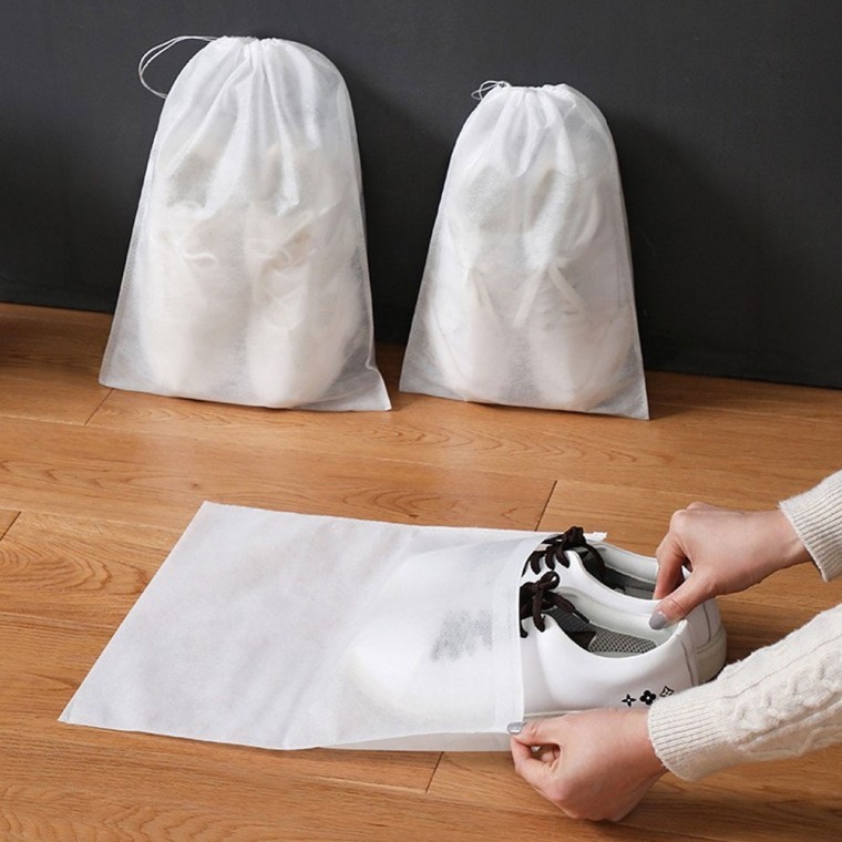 휴대용 여행용 부직포 신발 주머니 - 상품 이미지