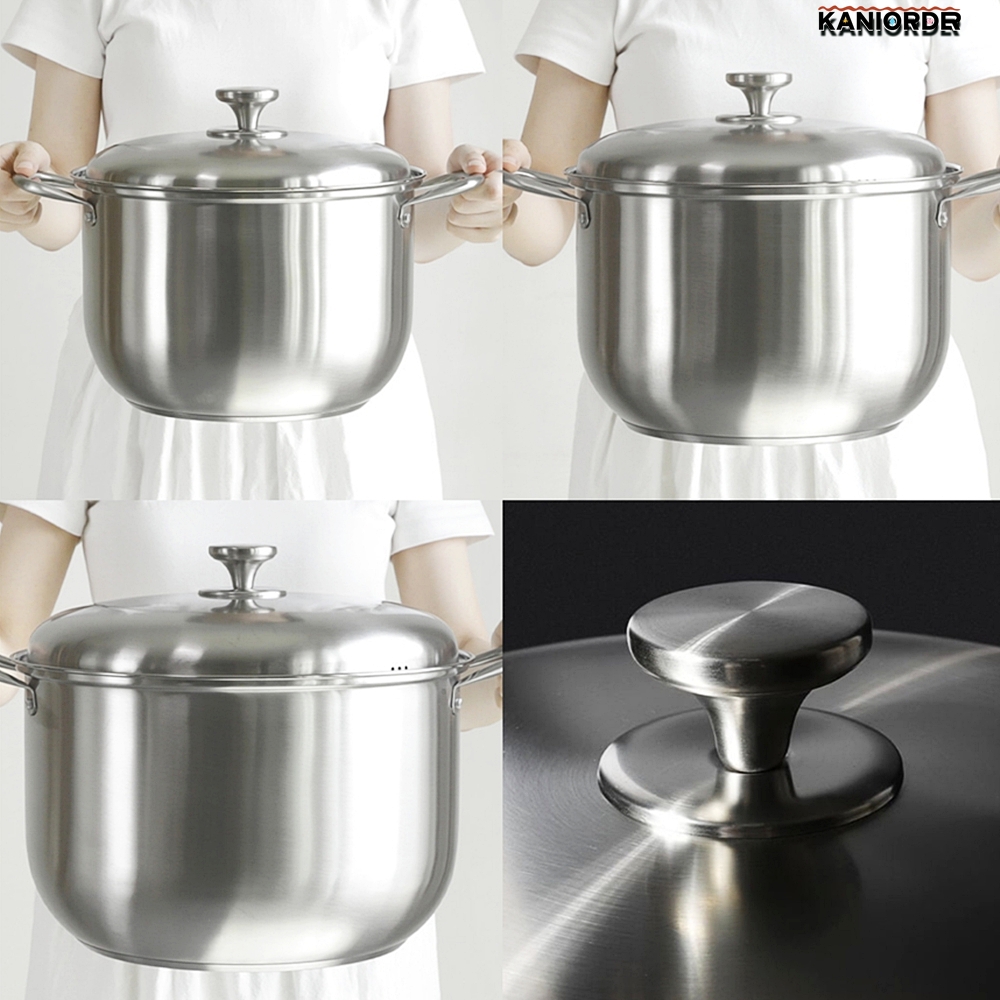 행주삶는 냄비 스텐 큰 국솥 업소용 육수통 다용도 인덕션 찜통 3종 - 상품 이미지