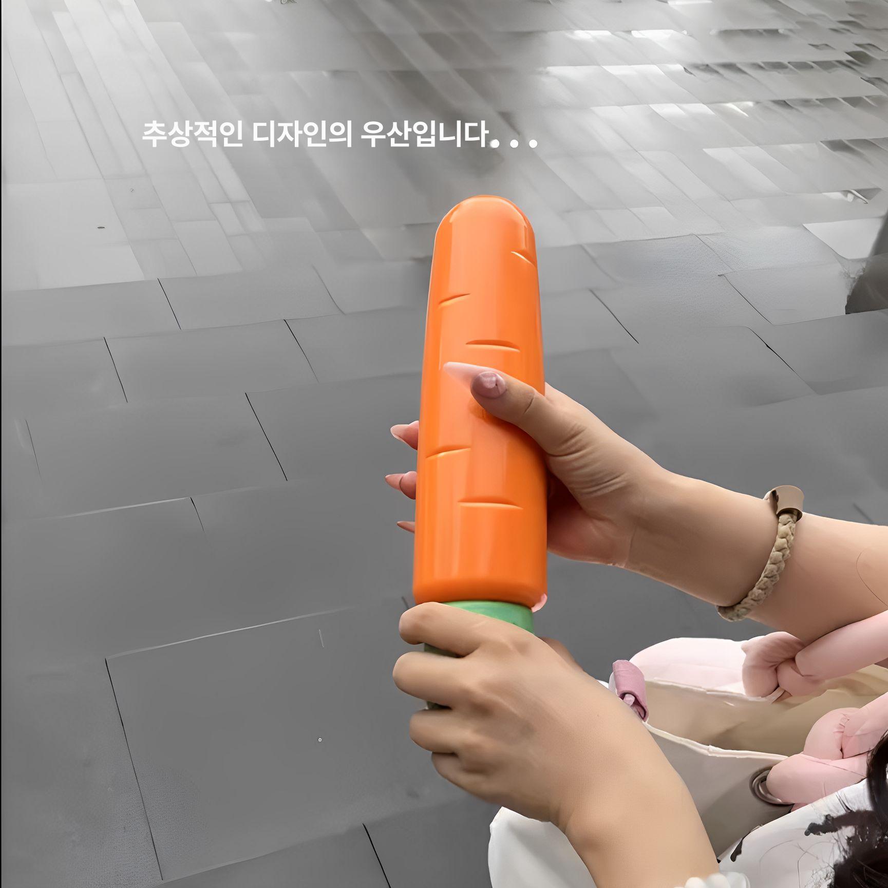 귀여운 장우산 접이식 두꺼운 자외선차단 캐릭터 우산 하찮은 당근 인조 당근 우산 - 상세 이미지 2