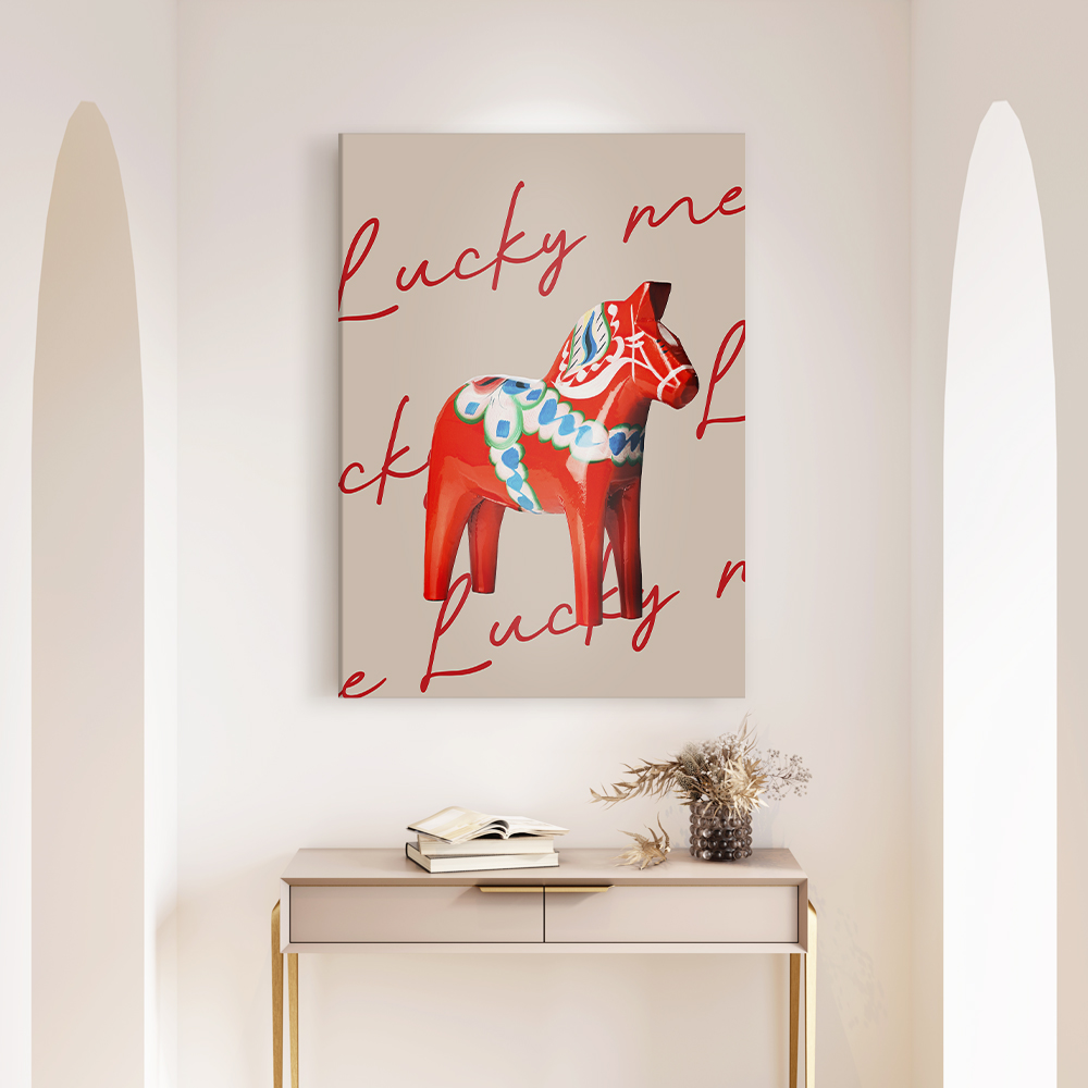 인테리어 말 그림 액자 붉은말 풍수 거실 캔버스 중소형 럭키 레드홀스