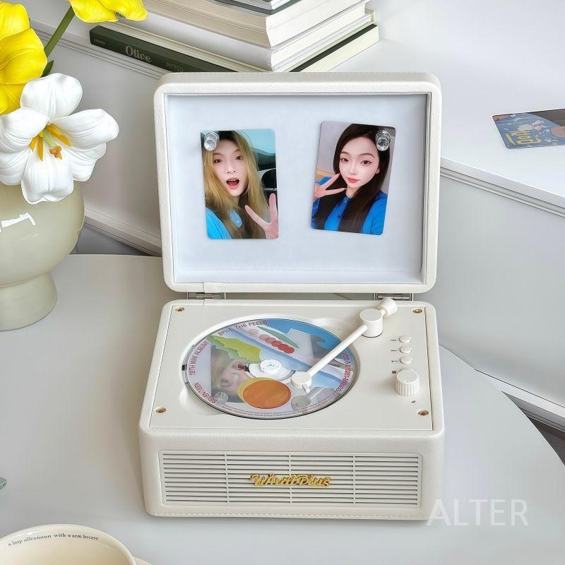 CD플레이어 무선 블루투스 턴테이블 플레이어 CD 빈티지 - 상품 이미지