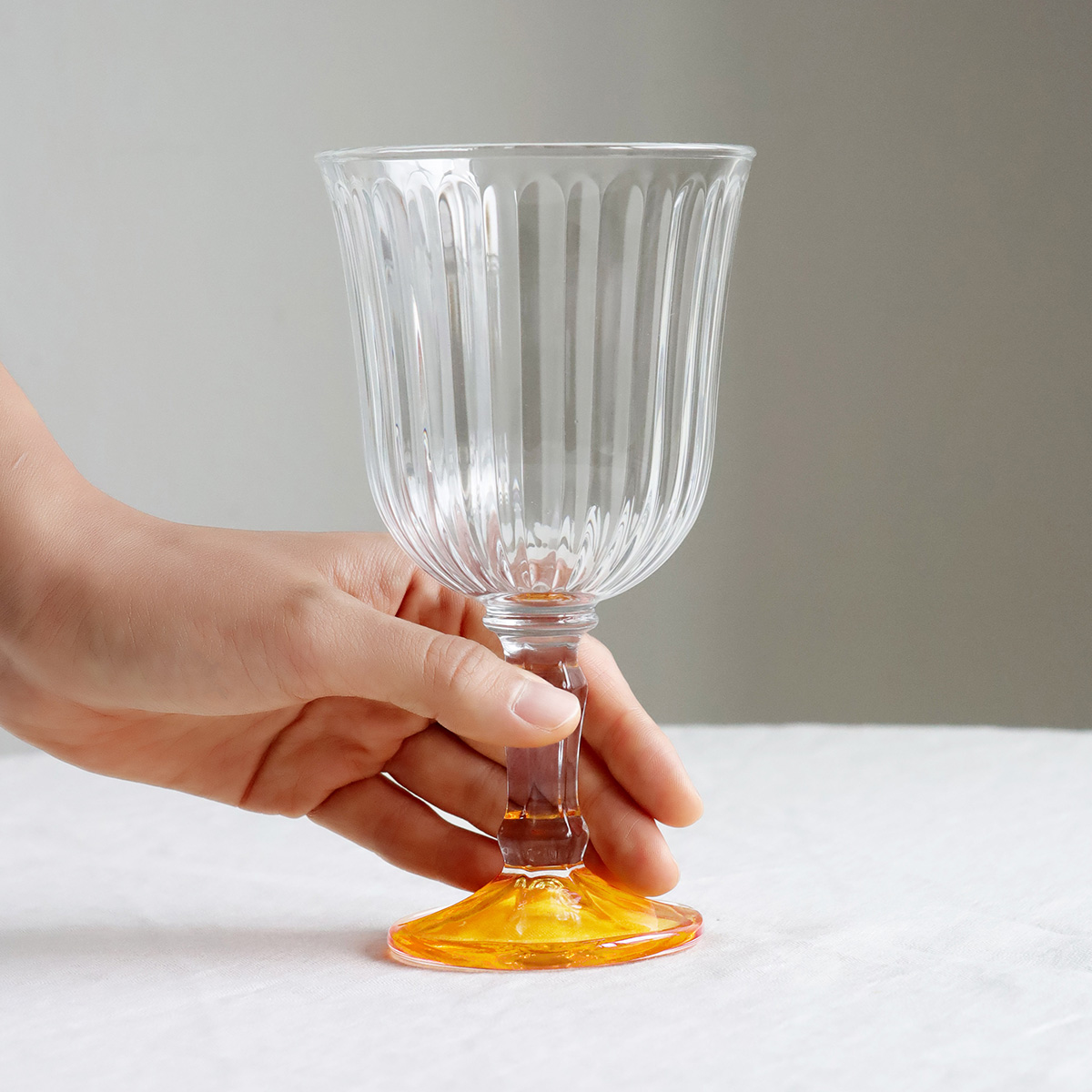 모네프 감성 투톤 글라스 컬러 고블렛 유리잔 320mL 6가지 색상 세트 이미지 7