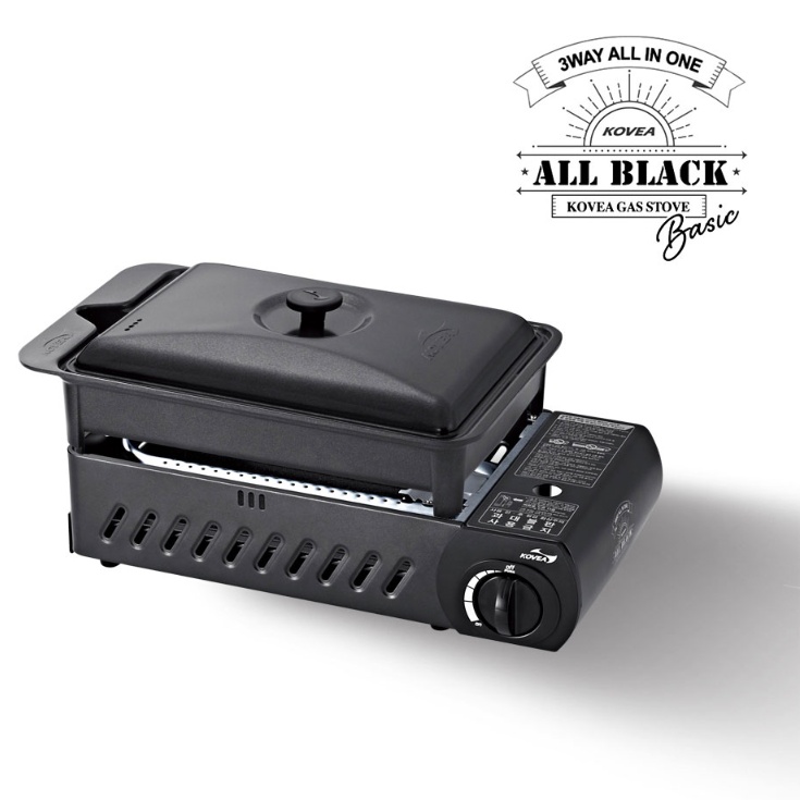 캠핑용가스렌지 올인원 구이바다 올블랙베이직 M 풀세트