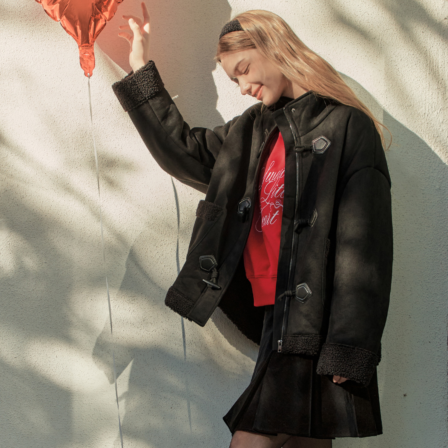 [12/19 예약배송][제로스트릿] 시어링 무스탕 SHEARLING MUSTANG / BLACK - 상품 이미지