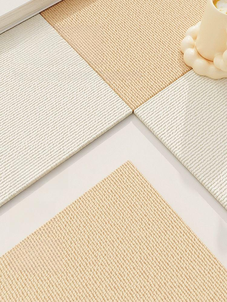 조립식바닥매트 층간소음 카페트 푹신한 인테리어 오프화이트+크림카멜 30x30cm 6개 - 상품 이미지