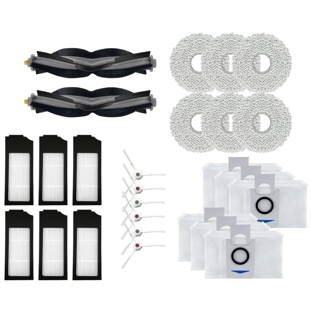 [호환] 에코백스 X1 옴니 소모품 물걸레 더스트백 필터 브러쉬 6개월 세트 구성품 제품 이미지