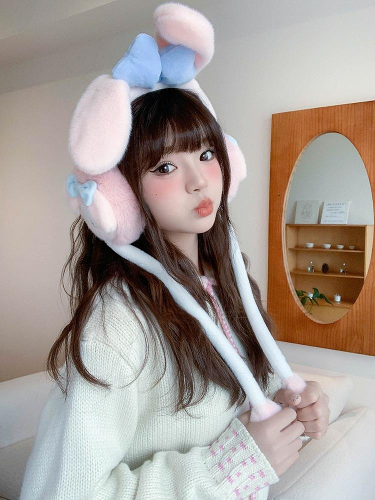 산리오 귀마개 장갑 3D 움직이는 귀 시나모롤 쿠로미 포차코 마이멜로디 시나모롤 - 상세 이미지 5