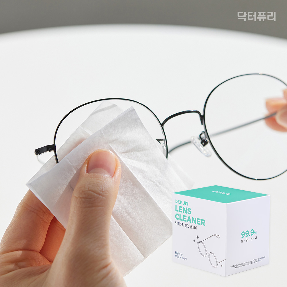[1만리뷰] 닥터퓨리 렌즈클리너 항균 티슈 100매 레몬향 휴대폰액정클리너 안경닦이 제품 이미지