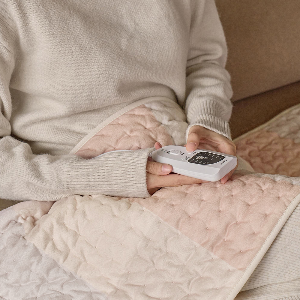 프롬비 닥터슬로우 와이드형 전기방석 허리 어깨 복부 전기찜질기 FD224 허니베이지