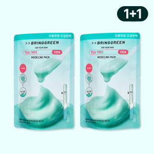 [1+1] 브링그린 모델링 팩 티트리 시카 28g 솔직 후기 | 피부 타입별 분석 - 상품 이미지 1